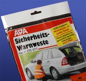 Tragepackung im hochwertigem Rasterflexodruck Automobilzubehör
